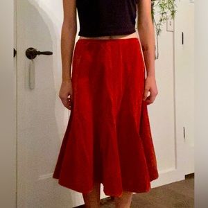 Vintage Sundance Burnt Orange Midi Skirt